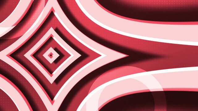 Layered geometric diamond abstract background animation, Abstract layered geometric shapes with concentric diamond and curved bands