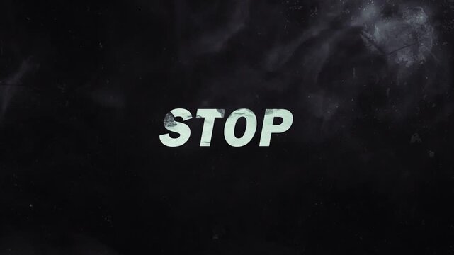 Stop Fire text animation. Stop Fire hot text motion.