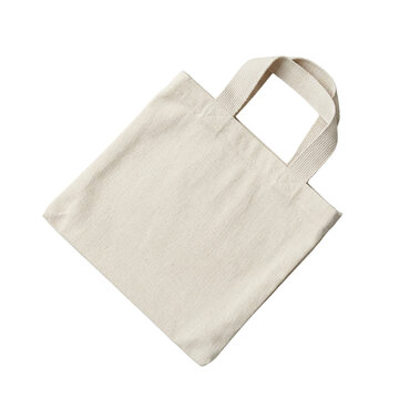 Blank canvas tote bag mockup on isolated background for design presentation,business,lifedtyle