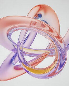 3d render abstract dna helix spiral in vibrant gradient colors with scientific glow
