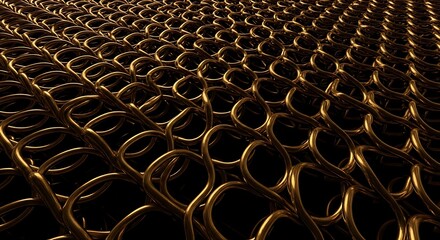 Obraz premium Golden honeycomb pattern intricate details