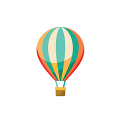 Fototapeta premium A colorful hot air balloon floating gently in the sky