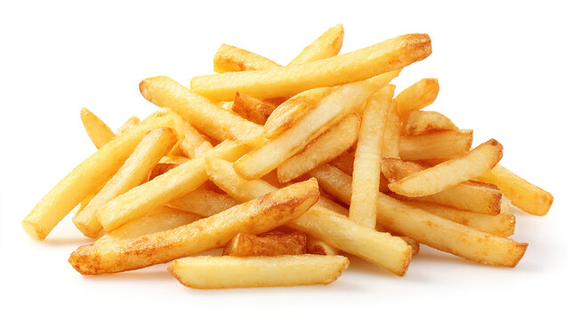 french fries on transparent background