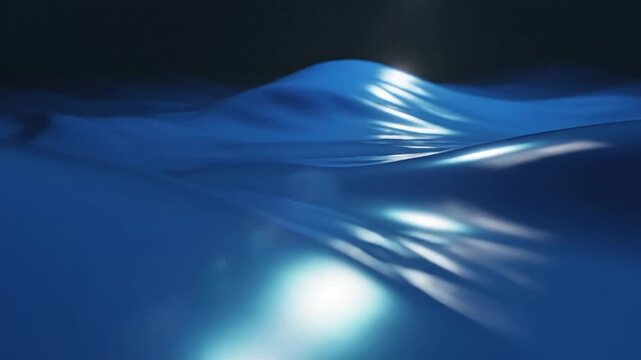 Technology Deep blue glass gradient animation with soft light reflections. Minimal and moody motion background for cinematic titles, presentations, or apps. Works great in high-tech sci-fi visual