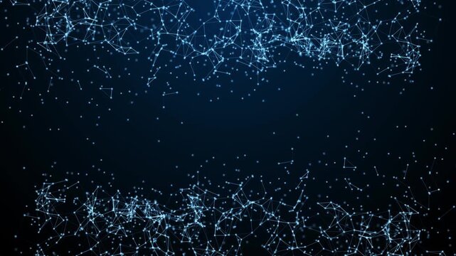 Abstract technology big data background concept. Motion of digital data flow. Transferring of big data. Transfer and storage of data sets, block chain.