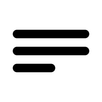 Left Align Paragraph Text Vector Icon