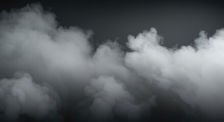 Obraz premium An abstract uniform background texture created by thick, billowing smoke or fog. Heavy atmospheric conditions obscure the view completely, mist, isolated, background