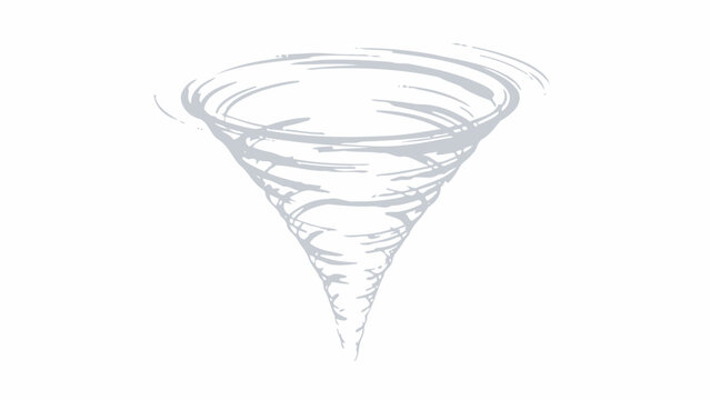 Tornado funnel cloud storm.