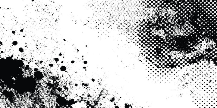 Abstract design with halftone dots background and texture background with a distressed design this vector design are dirty and scratches frame. Dust particle and dust grain texture .