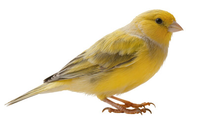 Fototapeta premium Golden canary perched, displaying vibrant plumage and delicate claws