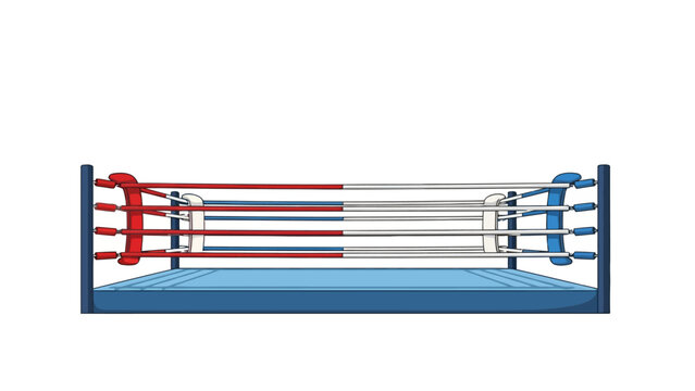 Empty Boxing Ring Illustration.