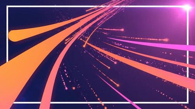 Vibrant abstract design with glowing lines.