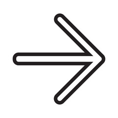 Obraz premium Vector Of Right Arrow Icon_Line Icon