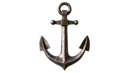 Antique silver anchor, ornate nautical emblem with ring and crossbar detail © Friedrich