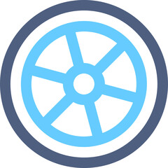 Obraz premium Bicycle Wheel Duotone Sports Vector Icon