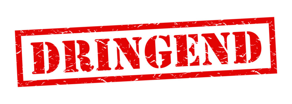 Text &ldquo;Dringend&rdquo;, "Urgent" in Dutch on stamp	