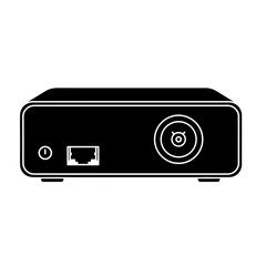 Fototapeta premium Black projector with white outline.