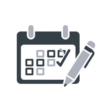 Checklist Calendar with Pencil Icon.