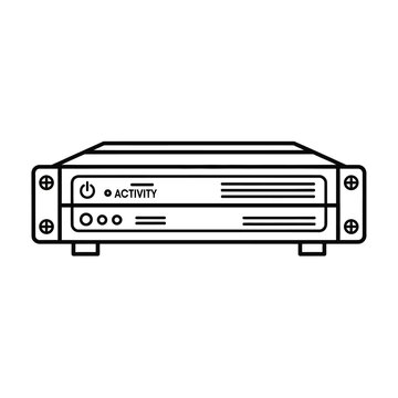 Electronic device with activity indicator lights.