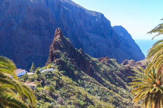 View of Masca mountain village on Tenerife island, Canary islands, Spain