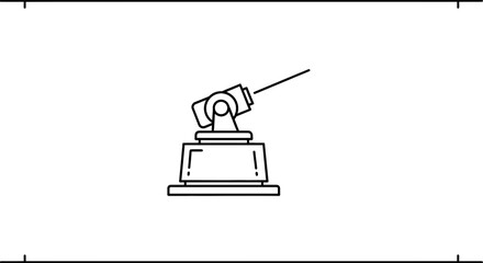 Fototapeta premium Automated Robotic Arm with Laser Beam, Precision Engineering, Industrial Technology