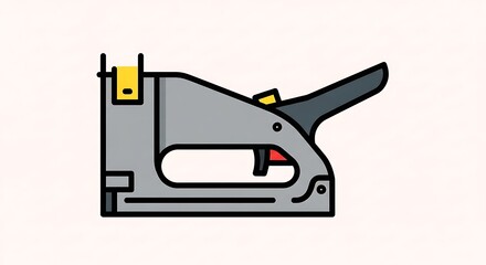 Naklejka premium Electric staple gun tool.