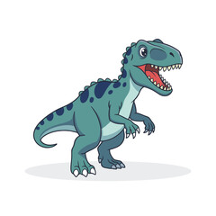 Blue Cartoon Tyrannosaurus Rex Dinosaur Cute Character © Aryasakti
