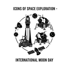 Icons of Space Exploration International Moon Day. © Suhadi