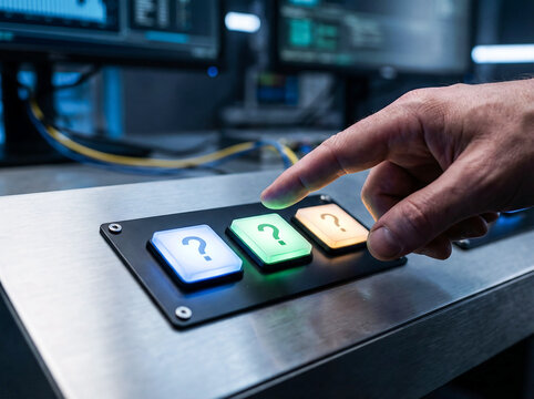 A person pressing a numeric keypad for secure access control., modern visual style, creative visual concept