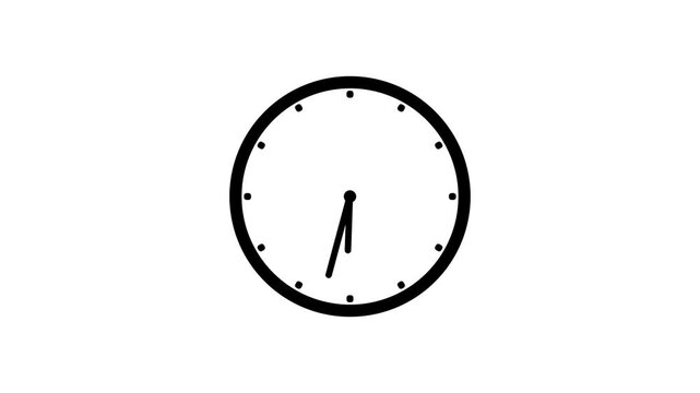 Animation clock white background black glow lighting