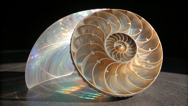 Nautilus Shell: Golden Ratio and Fibonacci Sequence