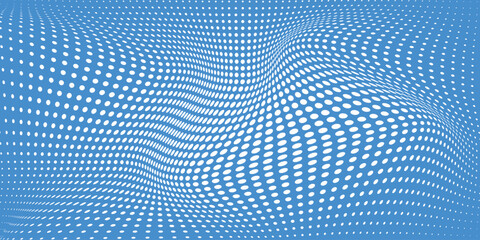 Fototapeta premium Seamless background pattern of evenly spaced white plus symbols of different sizes and opacity. Vector illustration on blue background with stars