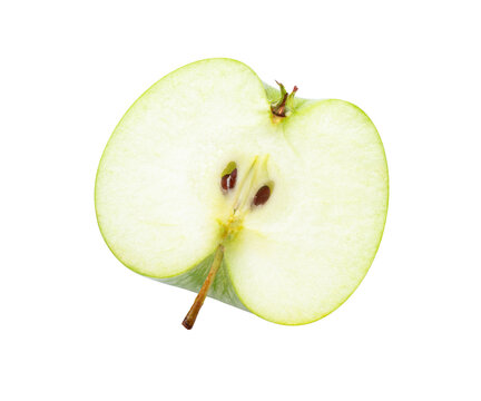 half of green apple