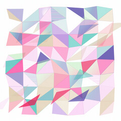 Fototapeta premium Shard Field abstract background with angular, faceted, and crystal elements; balanced composition, pastel palette, playful mood.