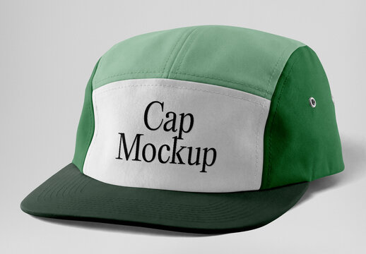 Front View 5 Panel Cap Mockup