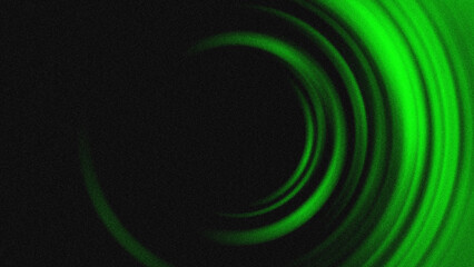 Abstract Neon Green Circular Motion Background with Grainy Texture and Dark Radial Gradient © Arthapicture