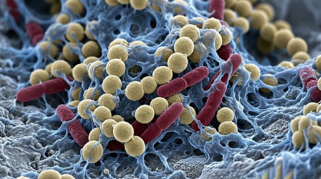 Oral Biofilm Microcolony Ion-Abrasion Scanning Electron Micrograph The Concept Of Dental Plaque