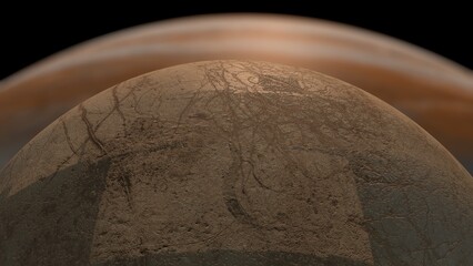 Europa satellite jupiter . 3d illustration © Wublie