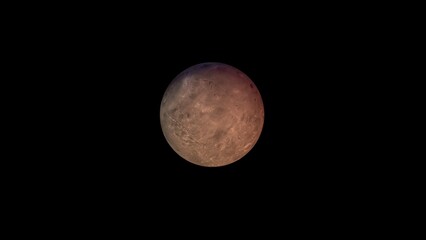 Fototapeta premium Planet mars with it moons Phobos. 3d illustration