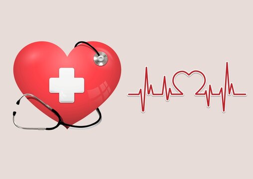 Conceptual illustration of a human heart symbol representing healthcare, wellness, and medical support. Designed to convey compassion, life, and vitality, this visual is ideal for healthcare campaigns