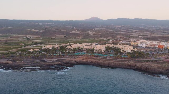 Sunset over Costa Alcala in Tenerife, capturing coastal serene beauty