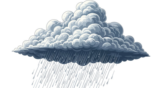 A dark, heavy rain cloud is depicted as an illustration, with streaks of rain falling from it