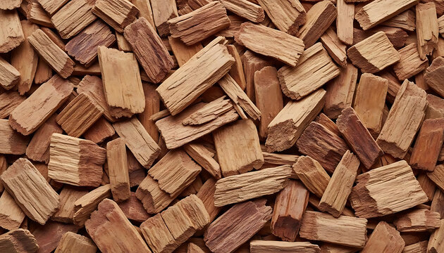 Reddish brown cedar wood mulch texture for decorative landscape design