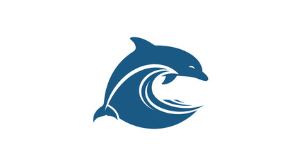 Fototapeta premium Dolphin jumping out of wave.