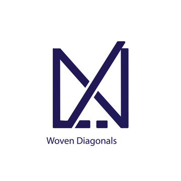 Woven Diagonals Logo Design &ndash; Abstract Geometric Pattern Modern Vector