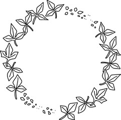 Fototapeta premium Elegant Botanical flower Circle Frame Vector. Floral Design Element for Wedding Invitations, Logos & Branding Templates.