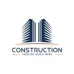 Fototapeta premium Building Construction Company Logo, Construction Company Logo, Real estate building construction logo