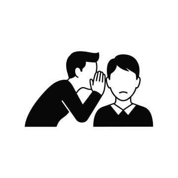 Man whispering secret to another persons ear.