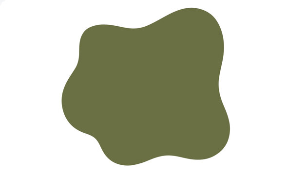 Green blob shape on a for design elements