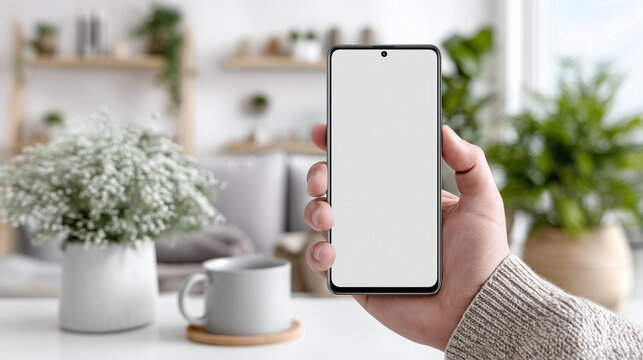 Person Casually Holding Blank Phone While Talking in Raw UGC Style

